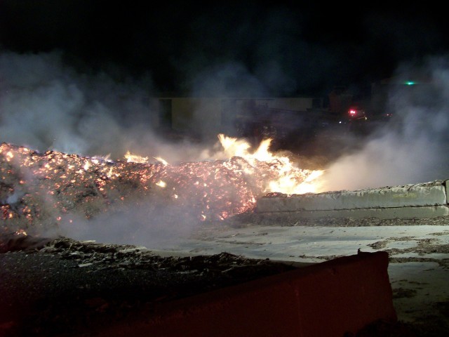 Large mulch fire in Westminster, 10-11-2007