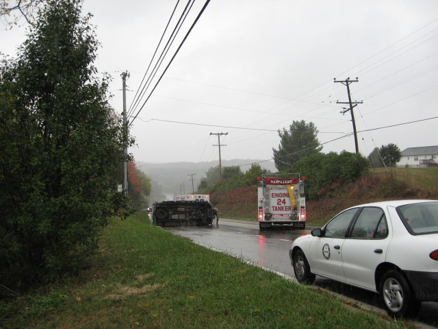 Vehicle collision with rollover, 10-19-2007