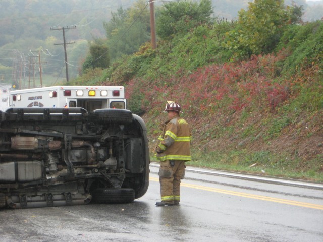 Vehicle collision with rollover, 10-19-2007