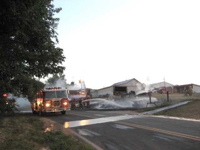 Local Alarm 4-18, 07-24-2007, third alarm barn fire