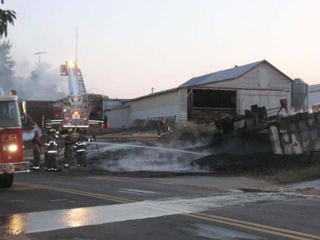 Local Alarm 4-18, 07-24-2007, third alarm barn fire