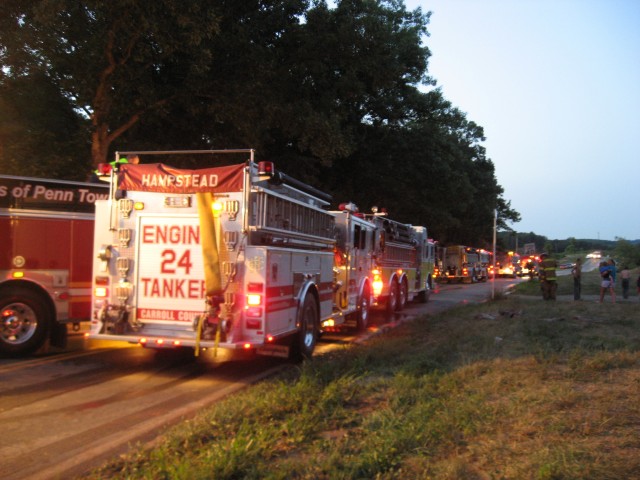 Local Alarm 4-18, 07-24-2007, third alarm barn fire