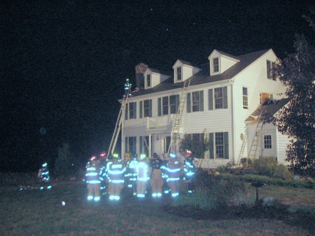 Baltimore Co. Fire Box 42, lightning strike & working house fire, 10-09-2007