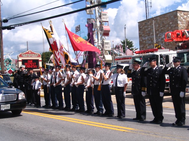 Mourning and honoring Baltimore County Police Lieutenant Michael Howe, 08-16-2008.