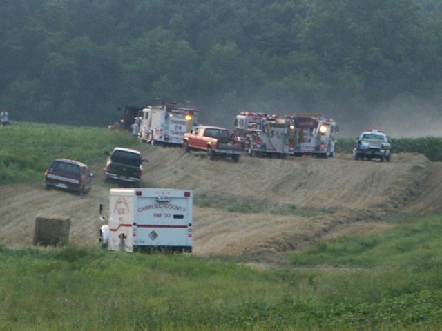 July 10, 2006 Box 2-8 tractor & hay baler fire; Hampstead-Mexico Road & Panther Drive