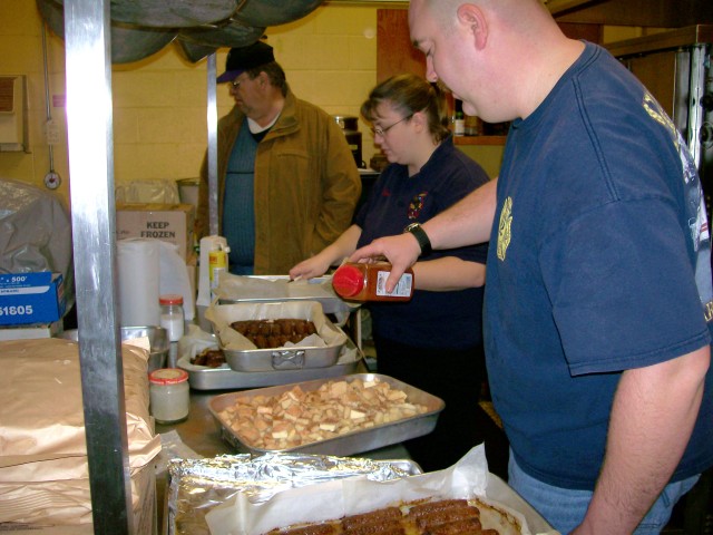 Annual Breakfast, 03-08-2008.  Assistant chief is also assistant chef.