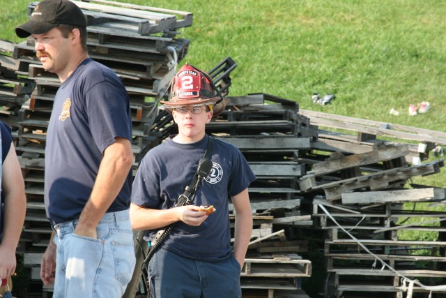 Is he a cop or a firefighter?  (Note the donut.) (2007)